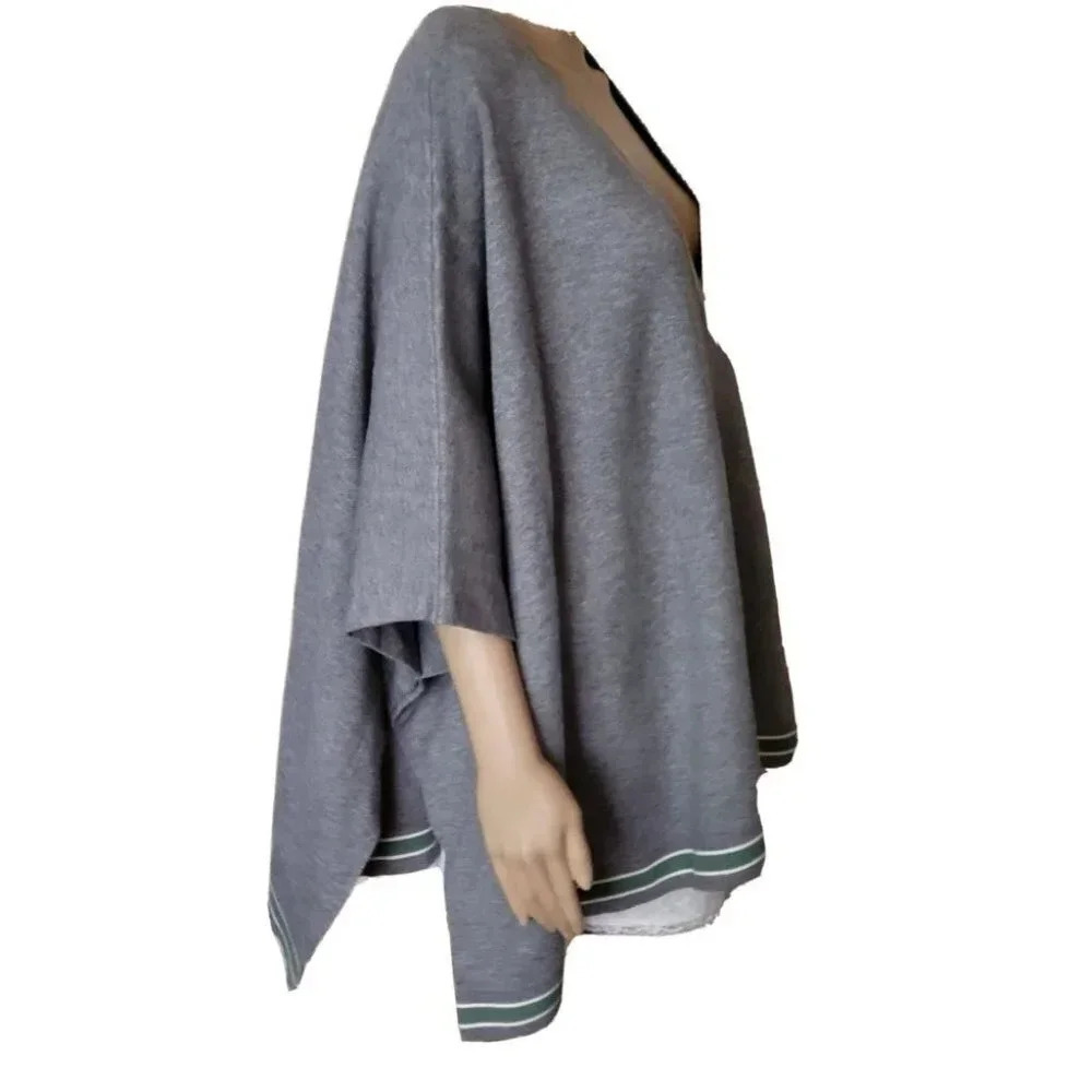 House of Harlow 1960 Poncho V-Neck Gray Sweater One Size NWOT - Picture 5 of 8